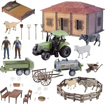 Figurka VELKÁ SADA FARMA S DOMEM ZEMĚDĚLCE DIY [FIGURKA]
