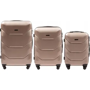 MGN01 UNLIMITED MICHIGAN, Sada 3 kufrů ABS+ CHAMPAGNE (Šampaňská)