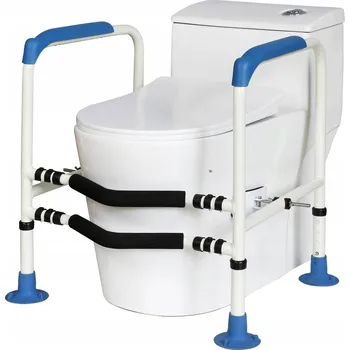 Madlo do koupelny Stabilní Madlo Nastavitelné Toaletní WC Pro Seniory a Starší Osoby