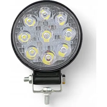 Přídavný světlomet Pracovní LED světlo kulaté 12V 24V 9 LED diod ø 85mm 3PP