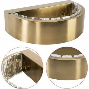 Nástěnné svítidlo NÁSTĚNNÁ LAMPA ZLATÁ BROUŠENÁ KŘIŠŤÁLOVÁ DO OBÝVACÍHO POKOJE GOLD