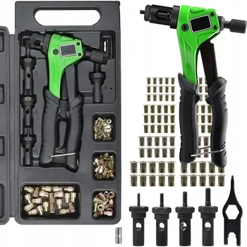 Nýtovací pistole RUČNÍ Nýtovací Kleště Pákové na Nýtovací Matice M3-M6 + 100 nýtů