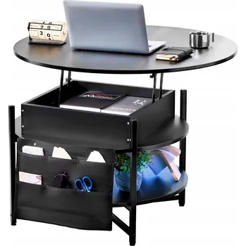 Konferenční stolek Konferenční stolek Vevor kulatý 90 x 90 x 51 cm černý