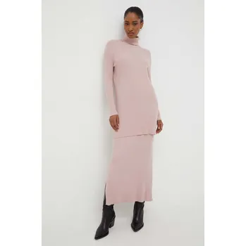 Dámská sukně Souprava Answear.LAB růžová barva ha3820.FKK 30X, vel. S/M