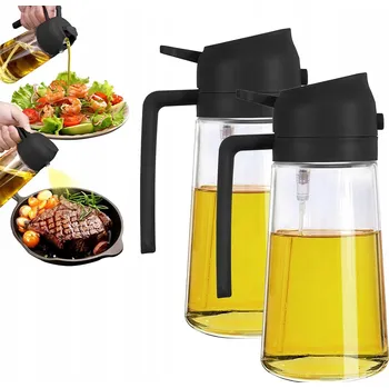 Dávkovač mýdla 2KS ROZPRAŠOVAČ DÁVKOVAČ OCETOVÉHO OLEJE 2V1 SKLENĚNÝ DNO VAŘENÍ GRILOVÁNÍ