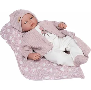 Panenka Guca 880 EVA realistická panenka miminko se zvuky a měkkým látkovým tělem 46 cm