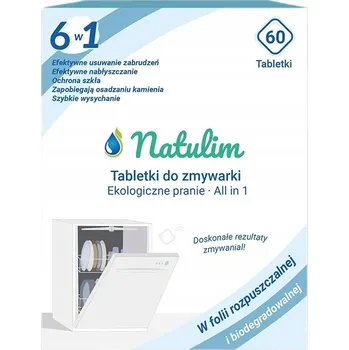 Přípravek do myčky EKOLOGICKÉ TABLETY/KOSTKY DO MYČKY 6 V 1 NATULIM 60 KUSŮ