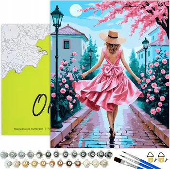 MALOVÁNÍ PODLE ČÍSEL Žena Obrazy k Malování podle čísel s Rámem Oh Art