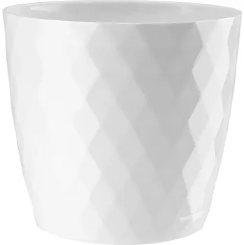 Květináč Plast Květináč bílý Galicja 16 cm x 16 x 14,5 cm