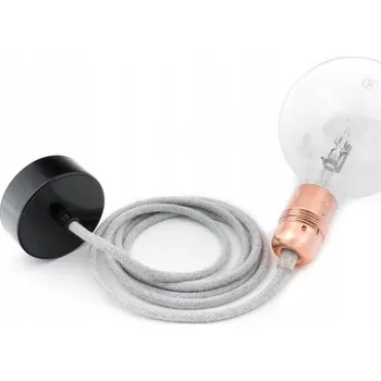 Závěsné svítidlo Kolorowe Kable Loft kov měděná 1-bodové E27