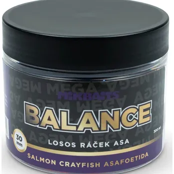 Boilies Nástraha Kaprové kuličky Mikbaits Mega Balance Salmon Crayfish 30 mm 300 ml