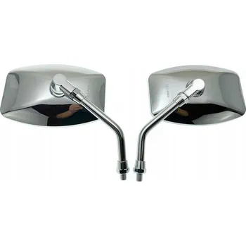 Zrcátko pro motocykl CHROMOVANÁ ZPĚTNÁ ZRCÁTKA M10 10MM CHOPPER DRAG CRUISER KLASIK (23978)