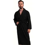 Pánský župan s límcem černý - froté bavlna 1ZF3111 černá xl
