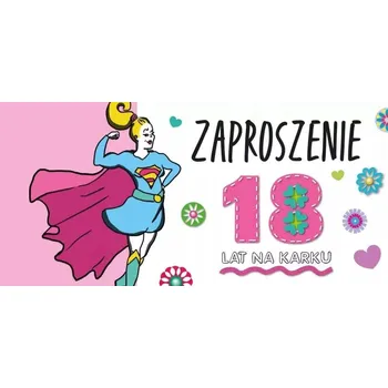 Obraz POZVÁNKA NA 18. NAROZENINY PRO DÍVKU + OBÁLKY 5 KUSŮ HENRY