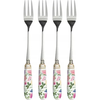 Příbor Dezertní vidlička KVĚTY Domdekoracji LOVE 4 ks