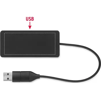USB hub USB rozbočovač s 20cm kabelem 5 SIDE 1, 30x70mm Tamponový tisk, 2 barvy
