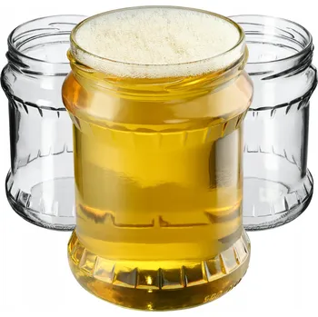 Sklenice 24x SKLENĚNÁ ZAVAŘOVACÍ SKLENICE 500ml NA ZAVAŘENINY MED DŽEM