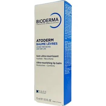 Péče o rty Bioderma Atoderm Baume Levres, Ultra vyživující balzám na rty, 15 ml