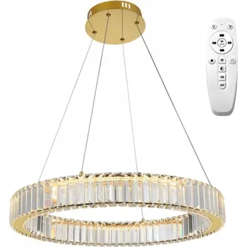 Závěsná lampa TOOLIGHT zlatá křišťálová glamour lustr LED