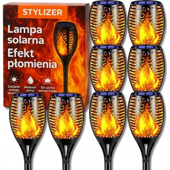 Venkovní osvětlení Solární lampa zapichovací Stylizer černá 41 cm 8 ks