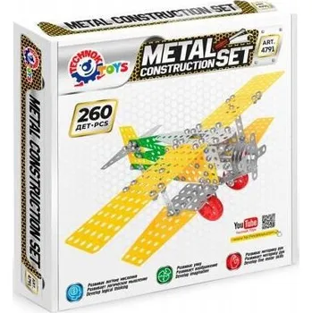 ostatní stavebnice Sada kovových stavebnicových Stavebnice 260 dílů Technok