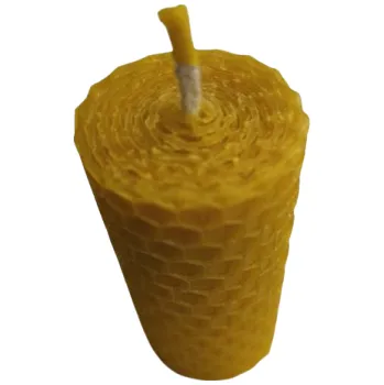 Svíčka Jindra Motaná svíčka ze včelího vosku