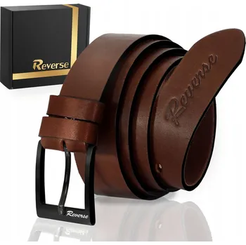 Opasek Pánský kožený Pásek REVERSE BRZ 125, opasek ke kalhotám