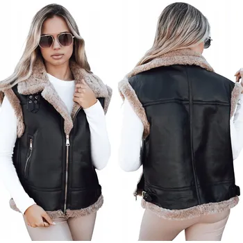 Dámská vesta DStreet dámská kožená vesta TY5251 velikost L