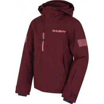 Pánská softshellová bunda Husky Dětská ski bunda Gonzal Kids dark bordo