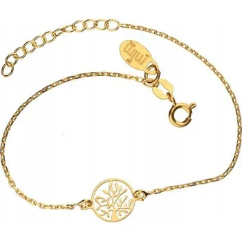 Náramek Stříbrný pozlacená náramek 925 strom života 1,50