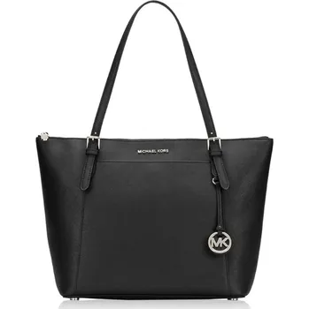 Módní doplněk Michael Kors kožená kabelka Ciara lg silver černá
