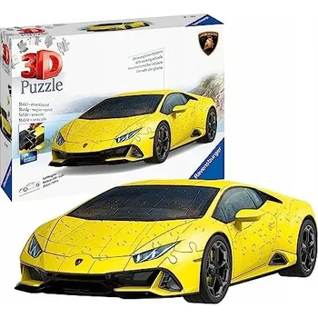 Puzzle Puzzle 3D Lamborghini Huracán Evo žluté, 108 dílů Ravensburger