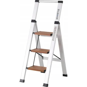Žebřík Skládací hliníkový Žebřík pro domácí použití, 3 stupně LEMAR , Slim Space