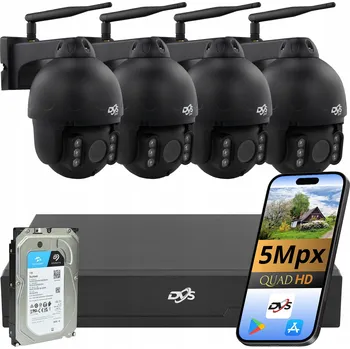 Bezpečnostní kamera Sada pro monitoring DVS SADA 4 OTOČNÝCH WIFI KAMER 5MPX MONITORING 1TB