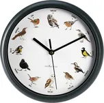 Nástěnné hodiny Birds, bílá/zelená