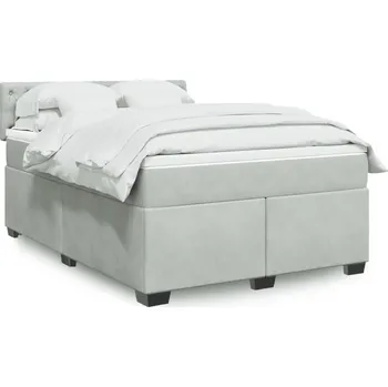 Postel Jednolůžková dřevěná postel VidaXL 140x190 cm, odstíny šedé