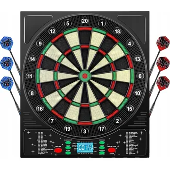 Terč na šipky MEJASG Elektronický terč na šipky s LCD displejem, 1-8 hráčů, 34 her