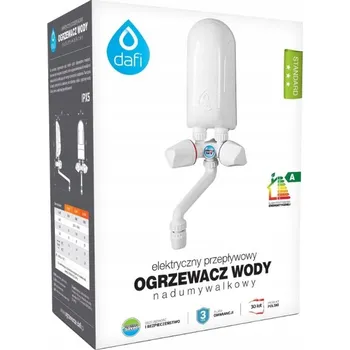 Průtokový ohřívač Ohřívač vody DAFI 4,5 kW 230 V s bílou baterií