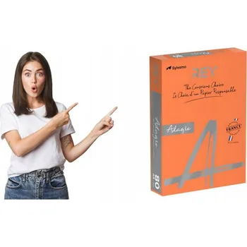 Kancelářský papír Kancelářský papír kancelářský kopírovací papír Rey Adagio A4 80g 500ark oranžový 21