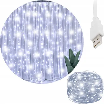 Vánoční dekorace SVĚTELNÝ ZÁVĚS 3x2,5m 300 LED SVĚTELNÝ ŘETĚZ LAMPY