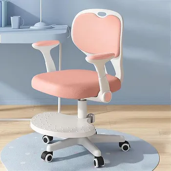 Dětská otočná židle k psacímu stolu 41 × 44 cm světle růžová