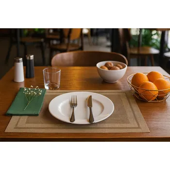 prostírání Prostírání na stůl 45x30 cm Hendi béžové rámeček 597897