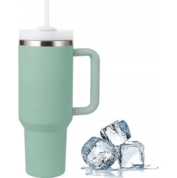 Termohrnek VELKÝ TERMOHRNEK SE SLÁMKOU DO AUTA PŘENOSNÝ 1180ML MODRÝ.