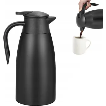 Termoska TERMOSKA DŽBÁN NA KÁVA A ČAJ, STOLNÍ, KONFERENČNÍ, ČERNÁ, 2L