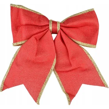 Vánoční dekorace Vánoční Mašle SANTA LILA 24,5x26cm červená