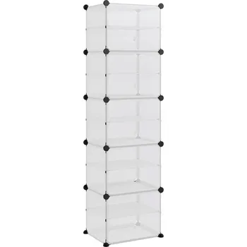 Botník Stojan na boty, průhledný, 44 x 31,5 x 153,5 cm, PP