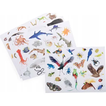 samolepka MOULIN ROTY samolepky ZVÍŘATA SVĚTA Sada samolepek pro děti