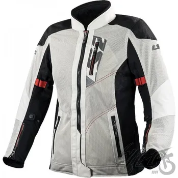 Moto bunda Motocyklová bunda LS2 Alba Lady Light Grey Black S