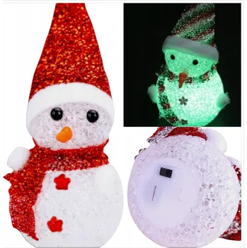 Vánoční dekorace SVÍTÍCÍ SNĚHULÁK VÁNOČNÍ OZDOBA LAMPičKA LED SVÍTÍCÍ DEKORACE