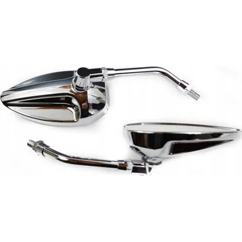 Zrcátko pro motocykl CHROMOVANÁ ZRCÁTKA UNIVERZÁLNÍ TYPU ŠIPKA S HOMOLOGACÍ (1527)